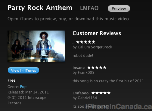 Also available to download is the original Party Rock Anthem video 