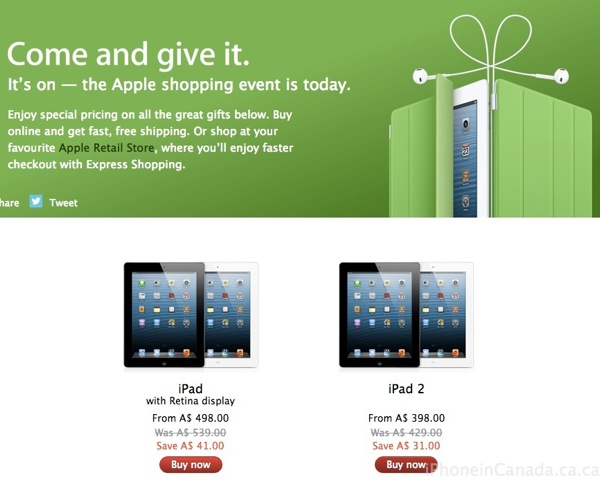Apple&#39;s Black Friday Sale Live Internationally, iPad mini Excluded | iPhone in Canada Blog