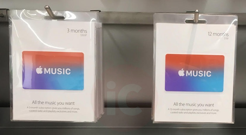 Apple Stores Selling Apple Music Gift Cards, 12 Months for