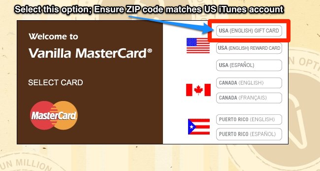 How To Setup A Us Itunes Account In Canada With Vanilla Mastercard Iphone In Canada Blog