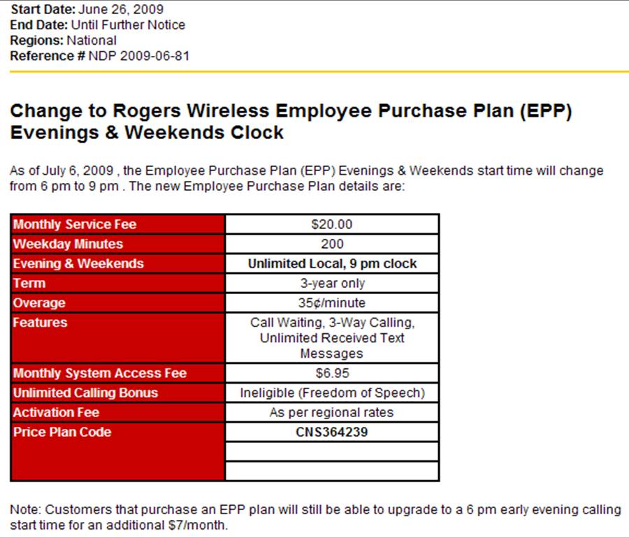 rogers corporate epp plans