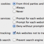 Safari Privacy settings