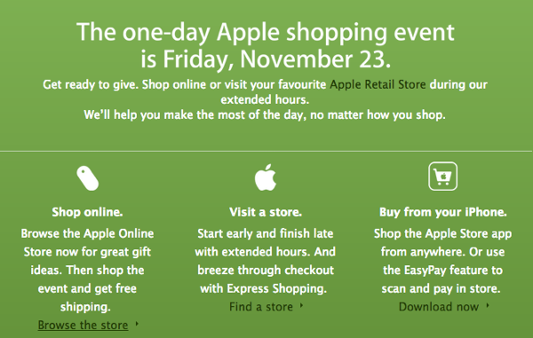 Apple Posts Black Friday Teaser for Canada and the USA [Update