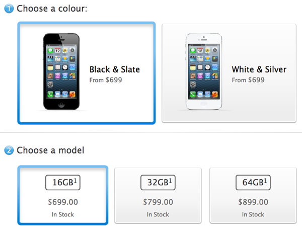 iphone 5 in stock