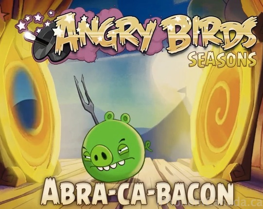 Angry birds abra ca bacon