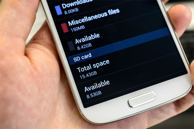 Galaxy s4 usable space