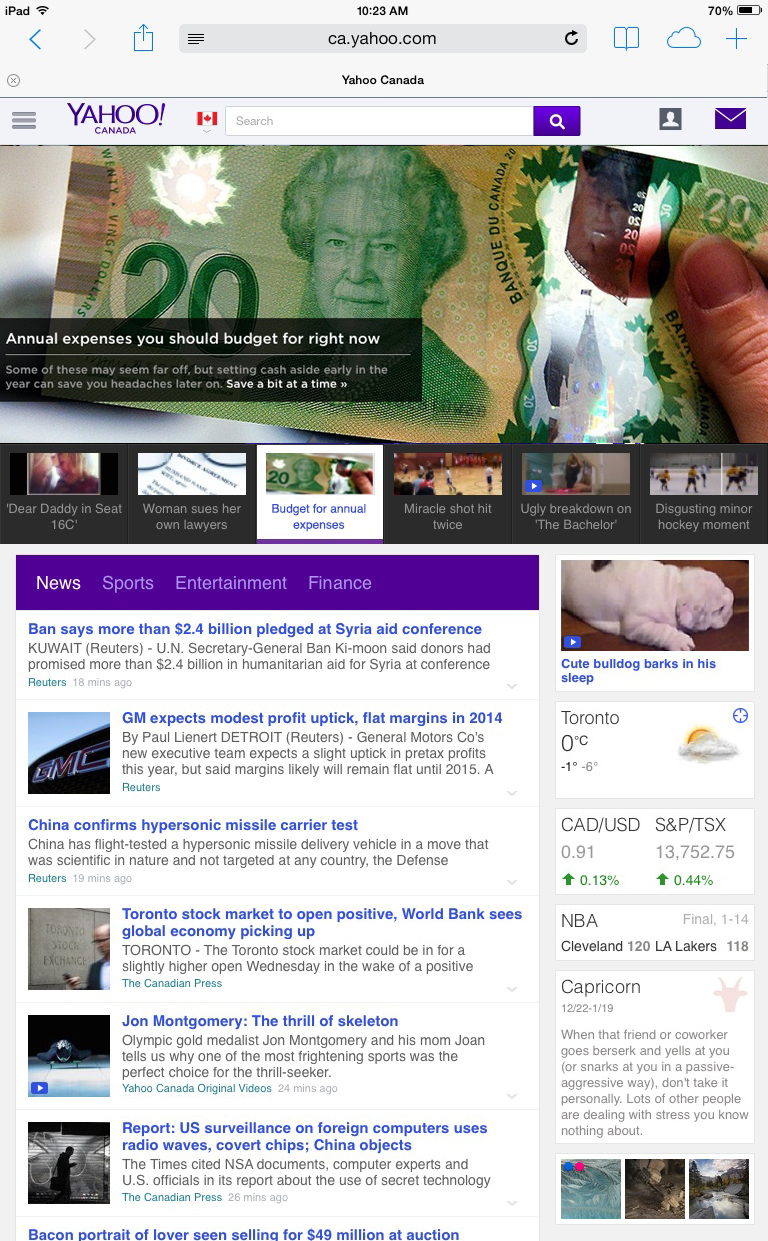 Homepage Tablet Screenshot