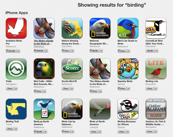 Birding apps