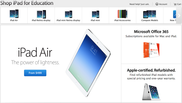Air education price ipad Here are