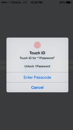1password beta touch id