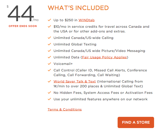 Wind Mobile Launches 44 Promo Plan Unlimited Data Canada Us