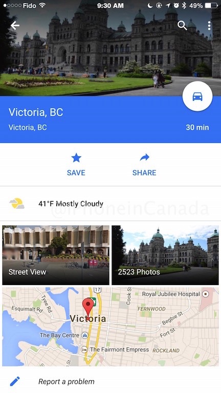 google maps iphone update