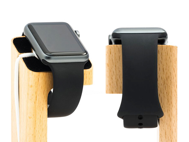Wood apple watch stand 3
