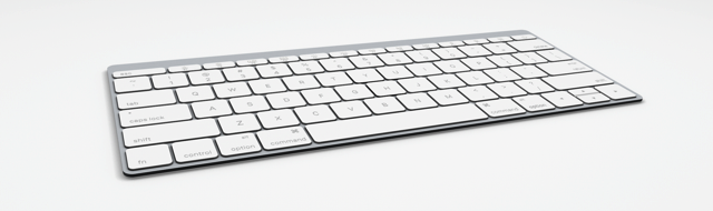 Keyboard angle white display