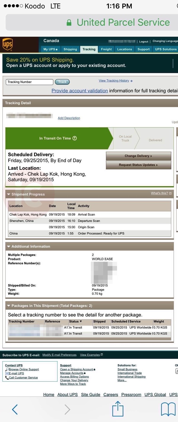 Iphone 6s shipping