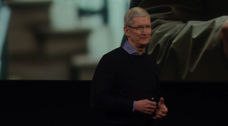 Tim cook on stage