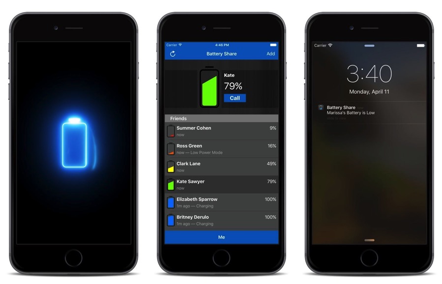 'Battery Share' for iOS Notifies You When a Friend's iPhone is About to