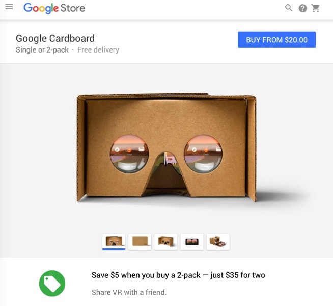 Google cardboard VR
