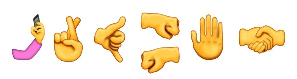 Unicode 9 emoji gestures emojipedia sample images