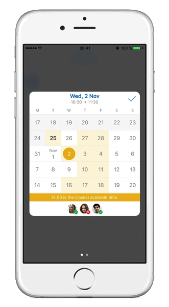 Introducing our new scheduling experience for Outlook for iOS 1