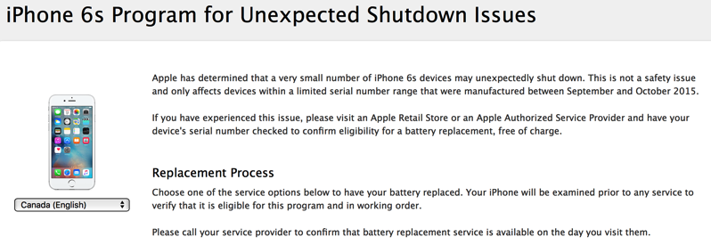 Iphone 6s unexpected shutdown fix