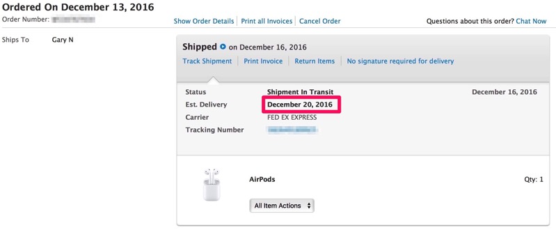 Airpods shipped canada