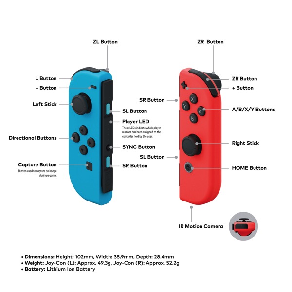 Nintendo switch joy controller