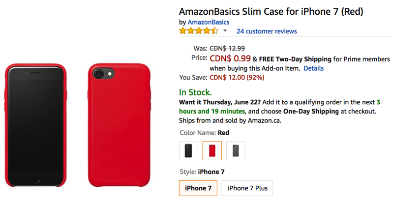 AmazonBasics Deal: Slim Case for iPhone 7 is $0.99, iPhone 7 Plus ...
