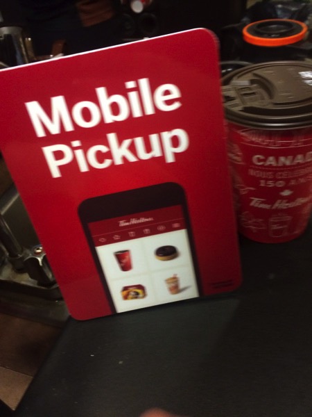 Tim hortons mobile order and pay