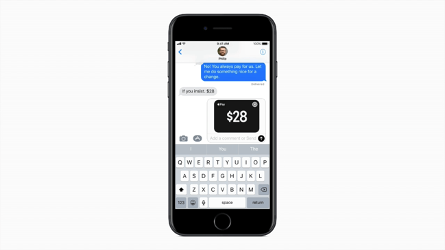 IMessage iOS 11 Apple Pay Cash