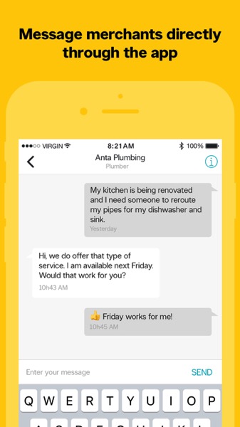 Yellow pages messaging