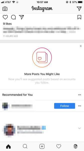 Instagram recommendations edited
