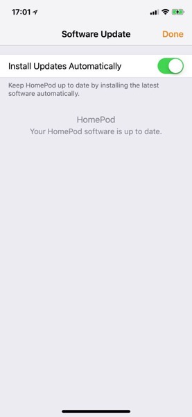 Homepod software update