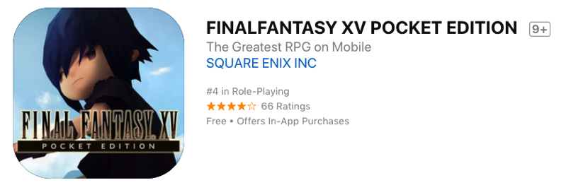 Final fantasy XV pocket edition