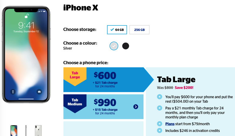 Koodo iphone x tab large