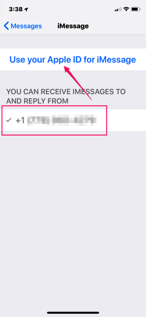 Imessage ios 12 apple ID sign in