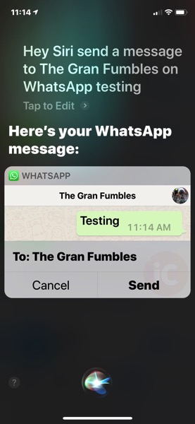 Siri whatsapp