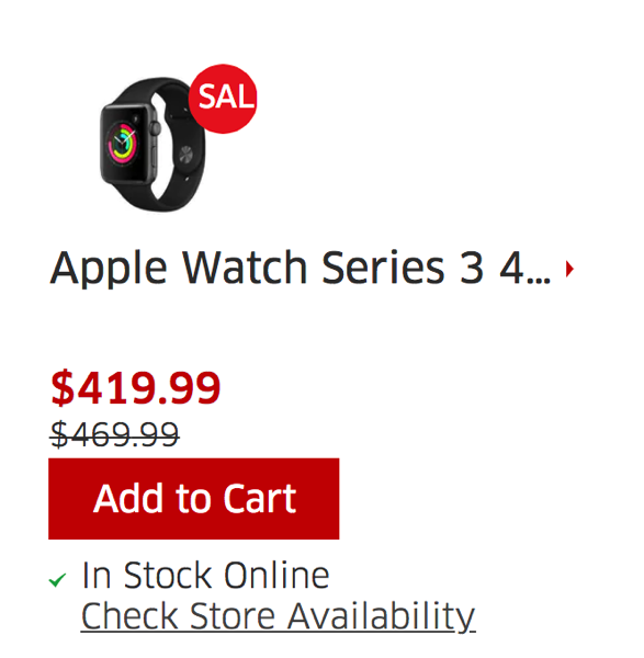 Apple Watch series 3 sale