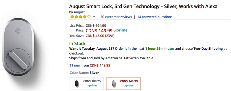 August smart lock 3rd gen sale