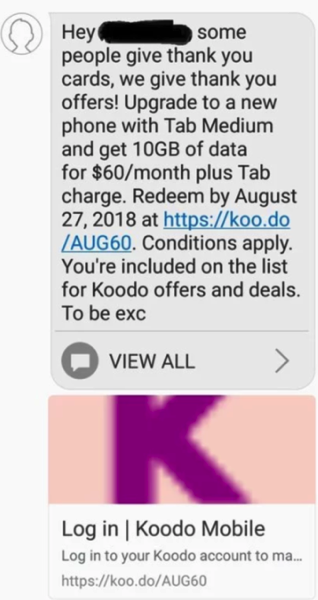 Koodo $60 10gb plan tab medium