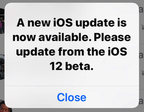 New ios update is available ios 12 bug
