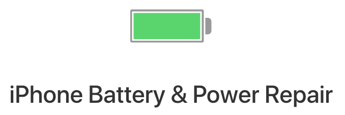 Iphone battery power repair
