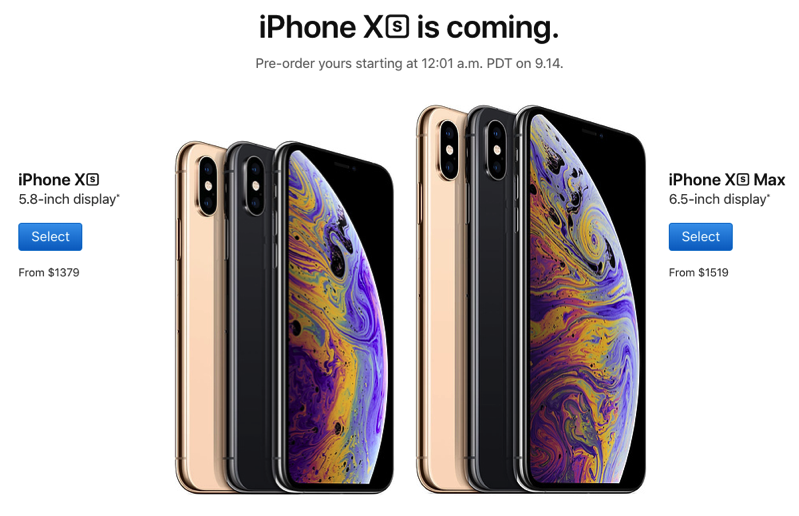 Iphone xs pre order
