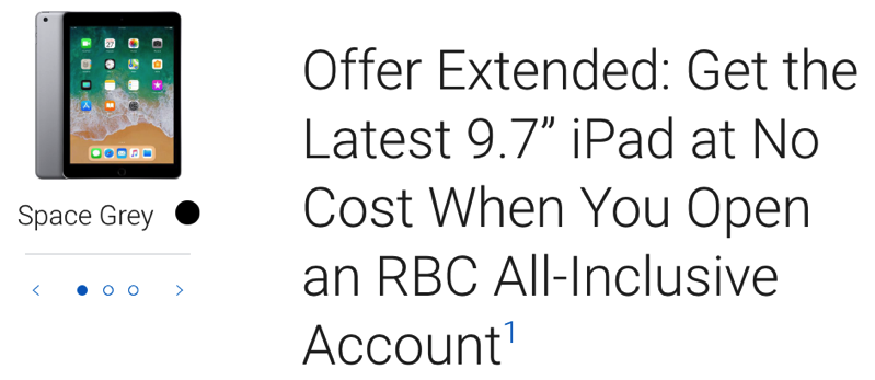 Rbc free ipad offer