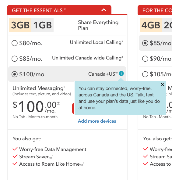 Rogers canada+US plan