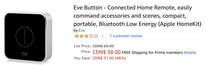 Eve button homekit