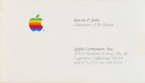 Steve jobs business card