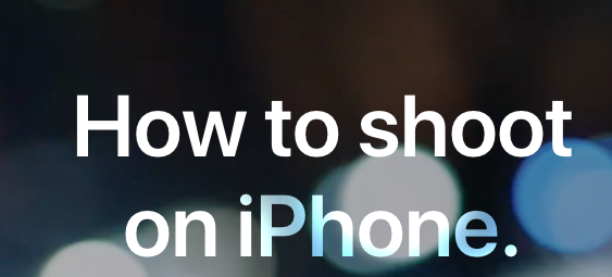 How to shoot on iphone