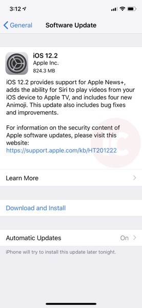 Ios 12 2 download