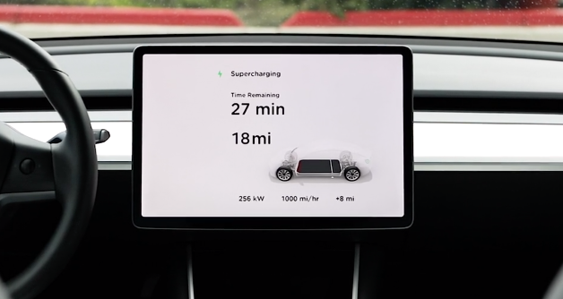 Tesla v3 supercharging